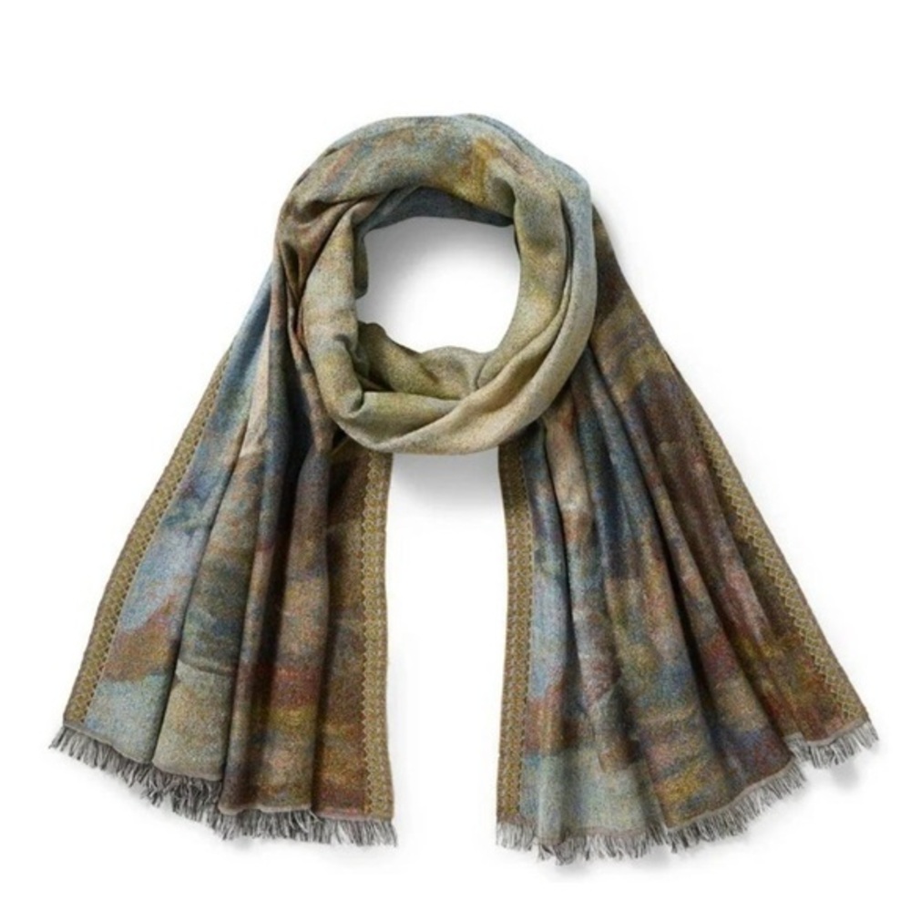 “Monet Bridge & Water Lilies” Scarf, Wrap or Shawl